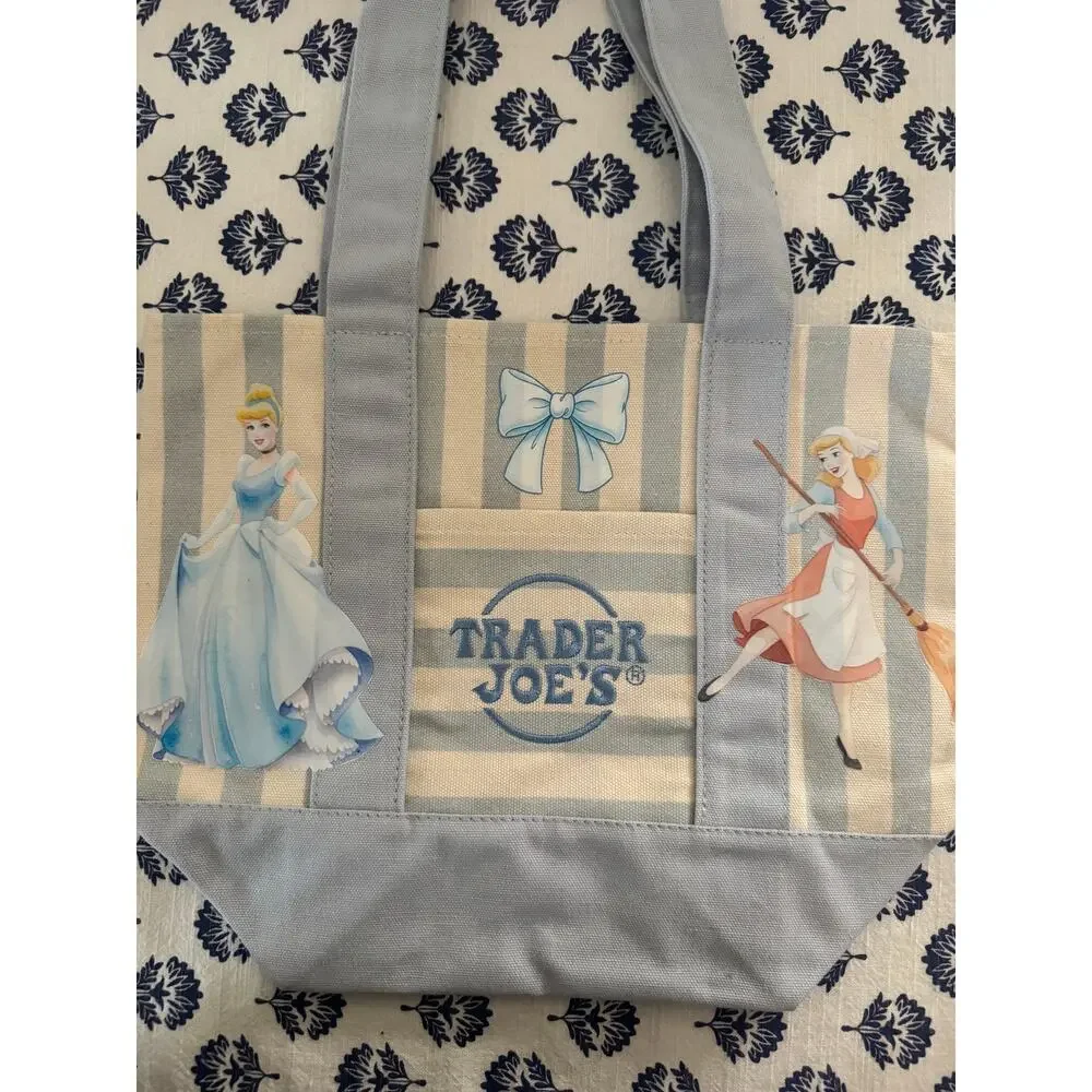 Disney Cinderella Striped Custom Made Trader Joes Mini Tote